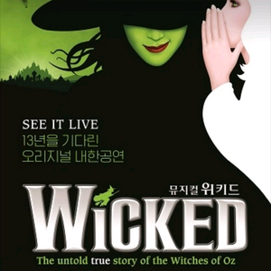 뮤지컬 위키드 내한 공연 판매합니다.