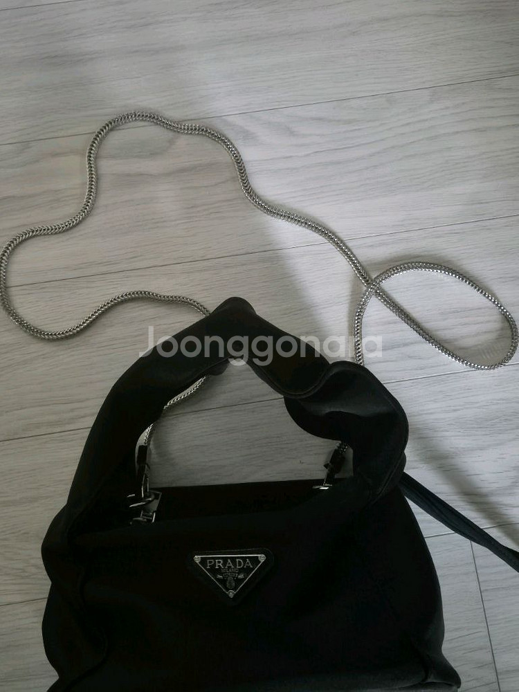 프라다로고 토트백겸 크로스백--4