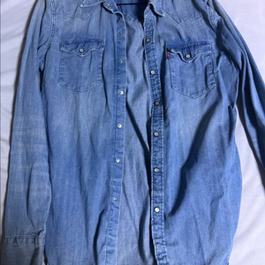 (M) 리바이스 웨스턴 데님셔츠 버튼플라이