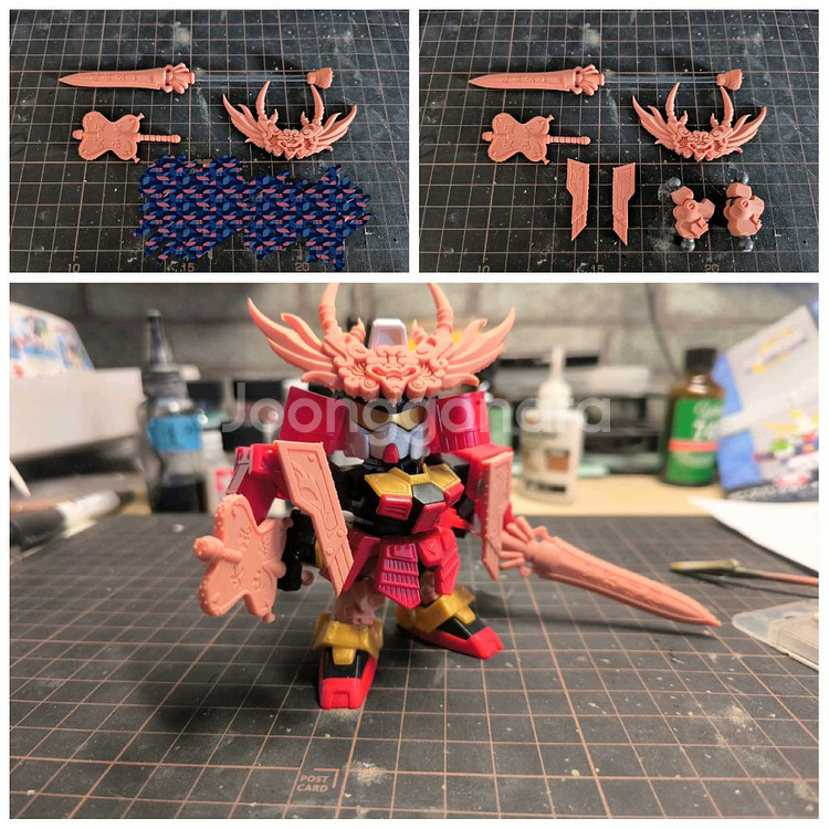 SD 삼국전 레전드 BB 옵션파츠 슈포드래곤 무기옵션 연장파츠 세력 깃발 무장좌 부대병 레진GK--6