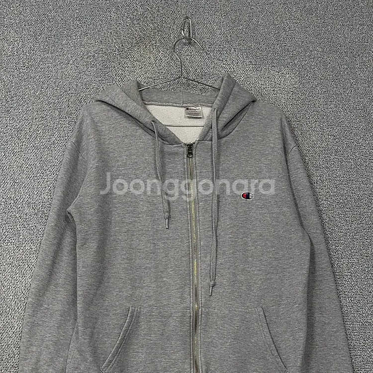 챔피온 그레이 심플 로고 후드 집업 LARGE--2