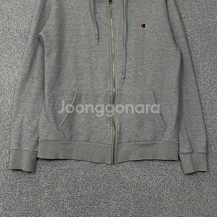 챔피온 그레이 심플 로고 후드 집업 LARGE--3