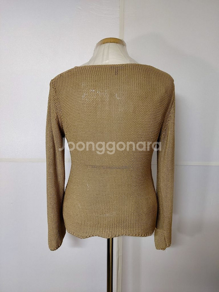 55~66)Maxmara 막스마라 시스루 브이넥 니트--2