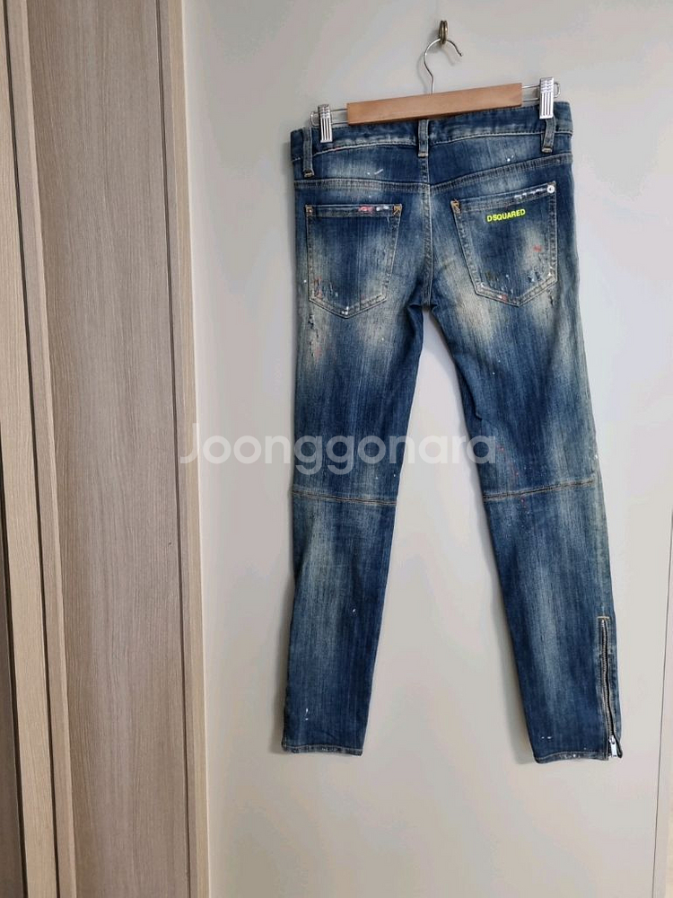 디스퀘어드2 워싱 네온토고 데님 청바지--4