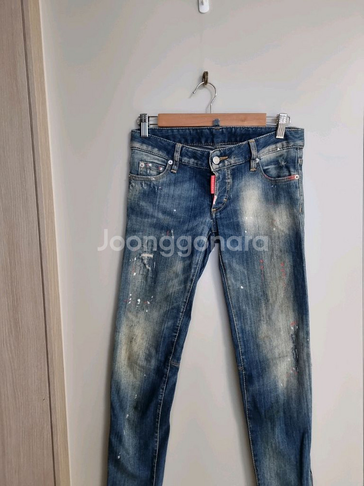 디스퀘어드2 워싱 네온토고 데님 청바지--3