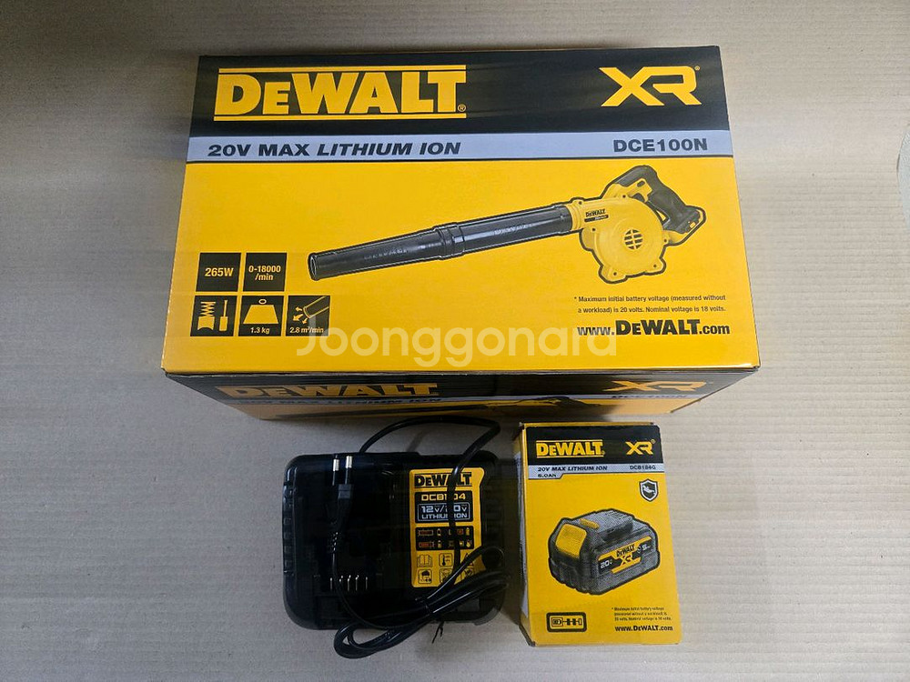 디월트20v dcb184g dce100 소포세트 송풍기--0
