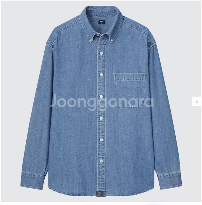 유니클로 22ss 유니폼 블루 컬렉션 데님셔츠--1