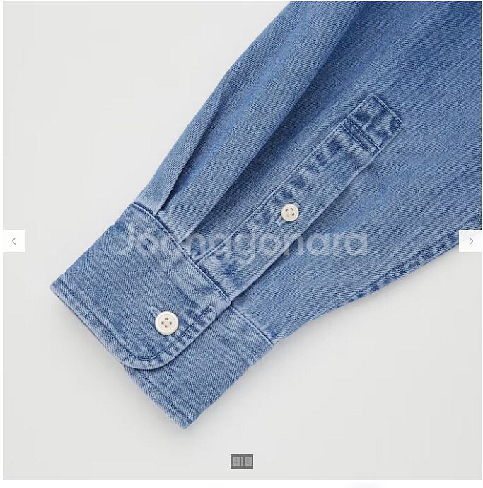 유니클로 22ss 유니폼 블루 컬렉션 데님셔츠--2