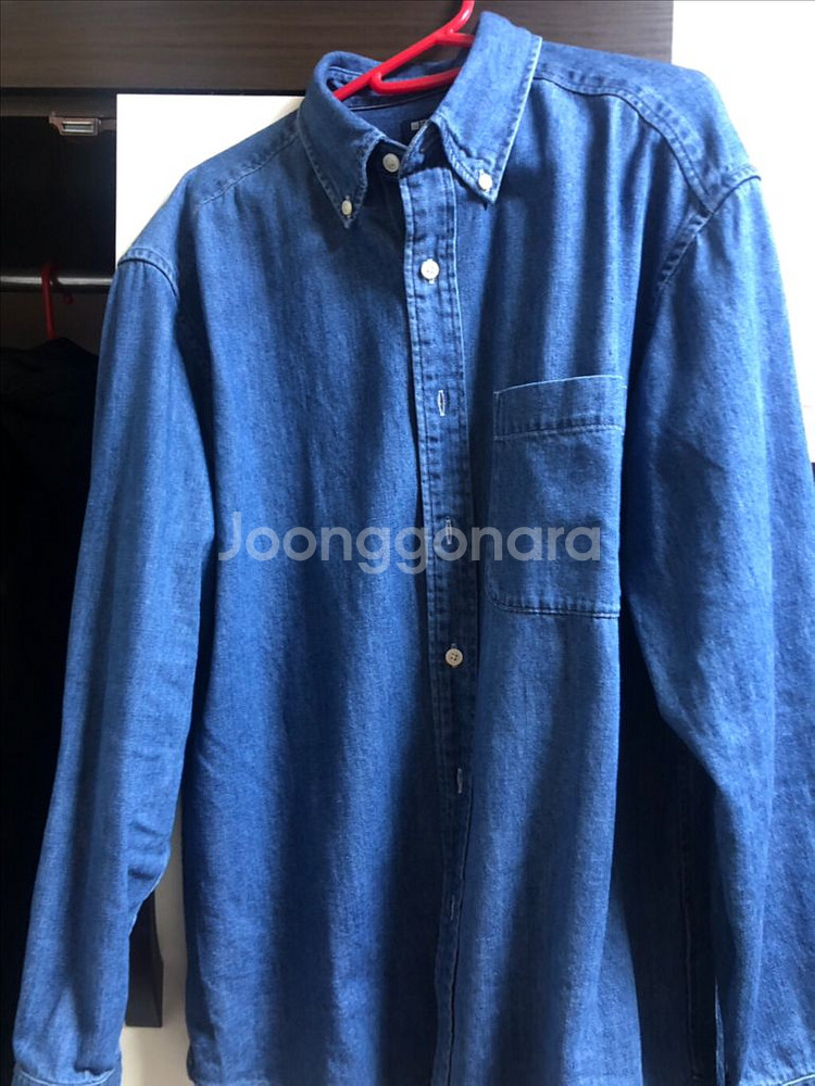 유니클로 22ss 유니폼 블루 컬렉션 데님셔츠--3