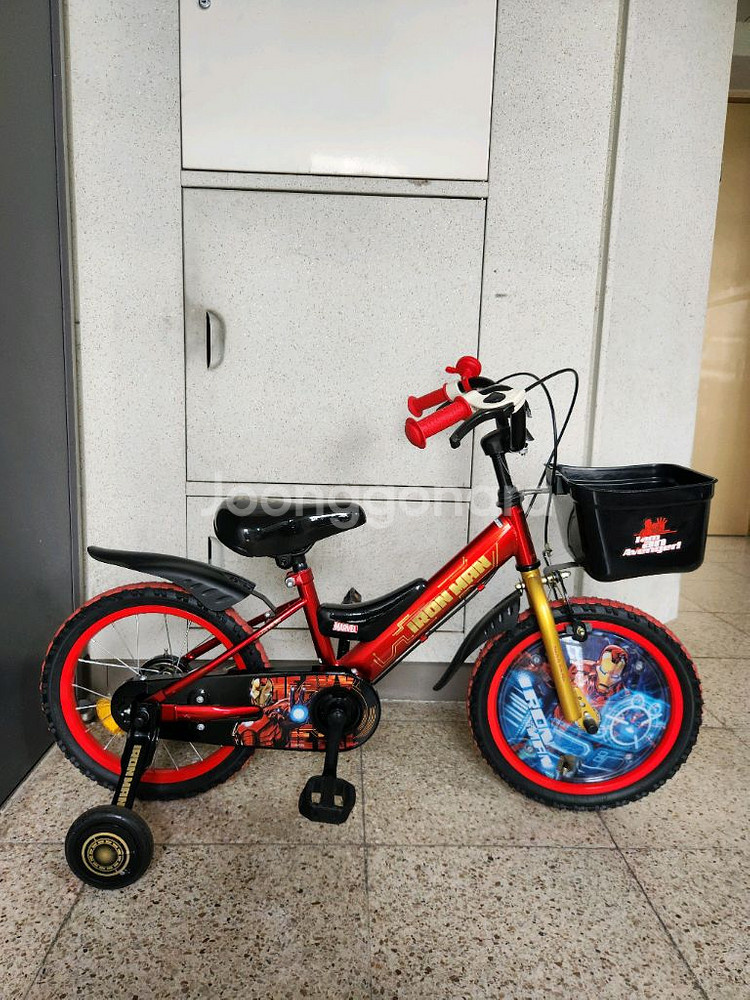 아이언맨 16인치 어린이 자전거팔아요--0