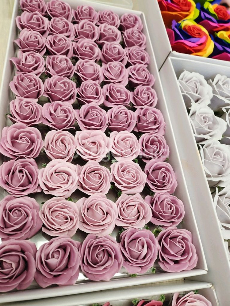 비누꽃, 포장지, 카네이션, 장미, 홀로그램, 꽃대등--6