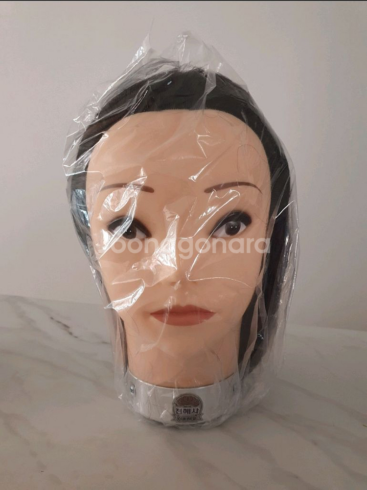 천혜사 레드 통가발+홀더새것--0