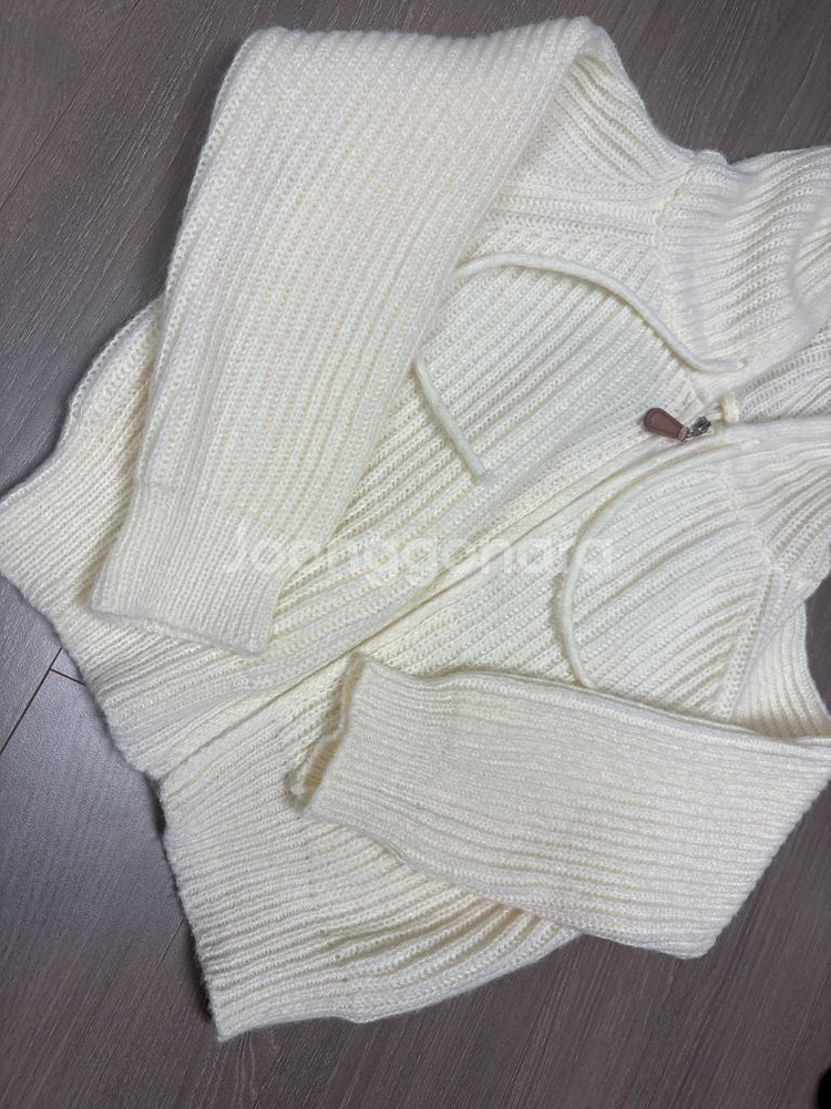 주니어 니트 가디건 크롭가디건--3