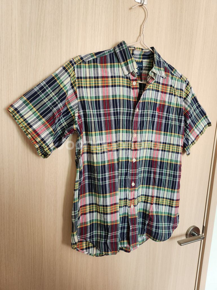 랄프로렌 체크반팔셔츠 반팔남방--1