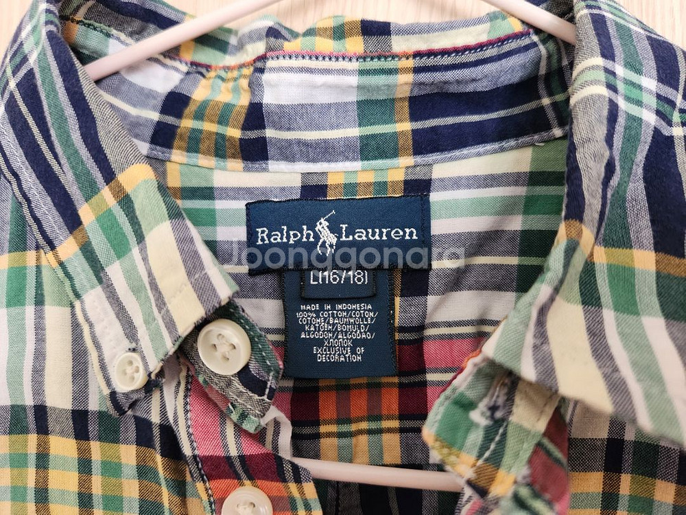 랄프로렌 체크반팔셔츠 반팔남방--3