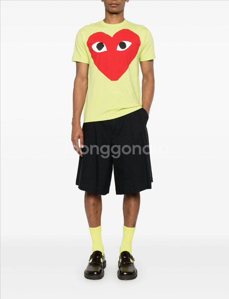 꼼데가르송 플레이 빅하트 티셔츠--4