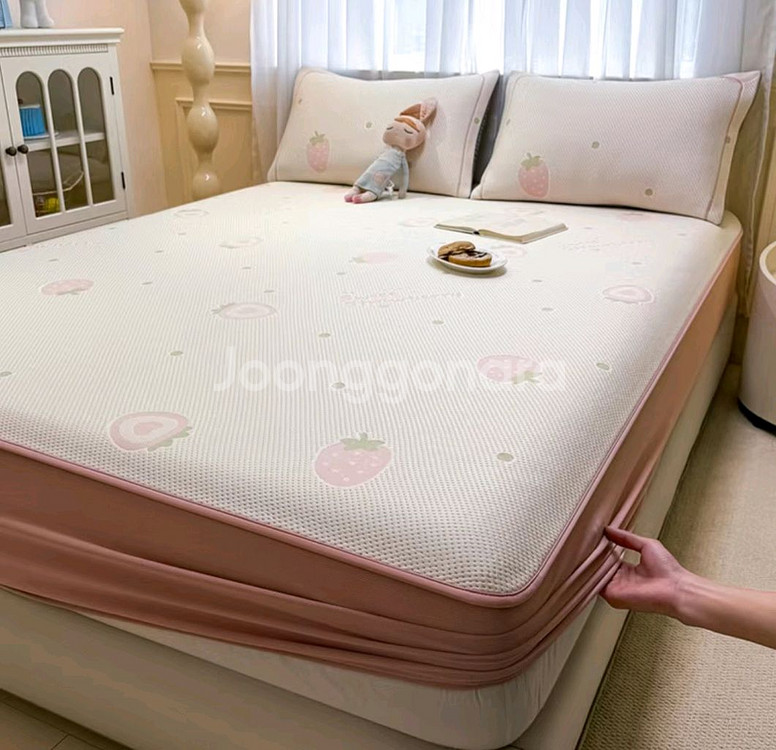 매트리스 커버형 여름 냉감 쿨매트+베개커버2개 포함--3