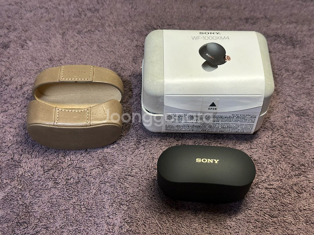 소니 WF-1000M4 블랙 + 디그니스 가죽 케이스--1