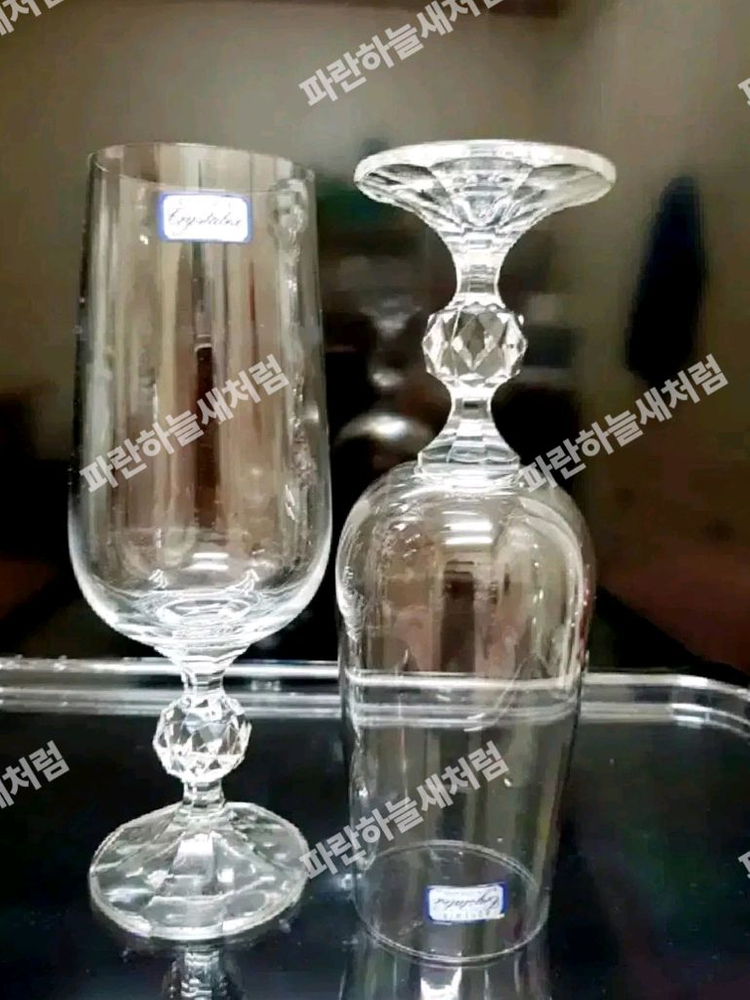 80s체코보헤미아크리스탈 샴페인잔2pset 이미지