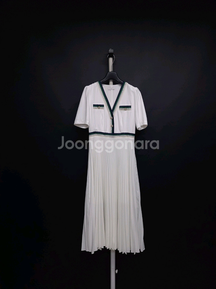산드로 SANDRO 춘하 플리츠 맥시 롱 원피스 55--0