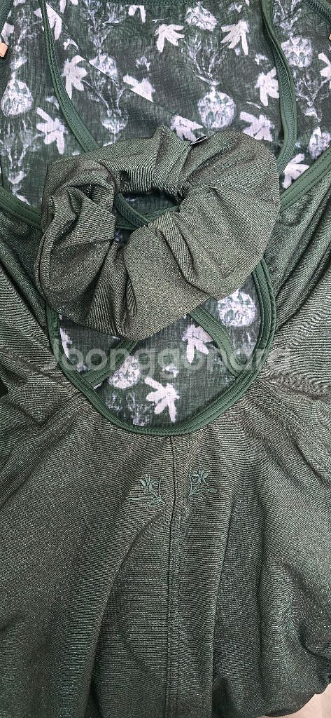 후그 펀샤인 카키 로우컷 더블스트랩X백 30사이즈--0