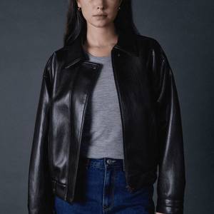 ugst 어그스트 빈티지 레더 블루종 자켓