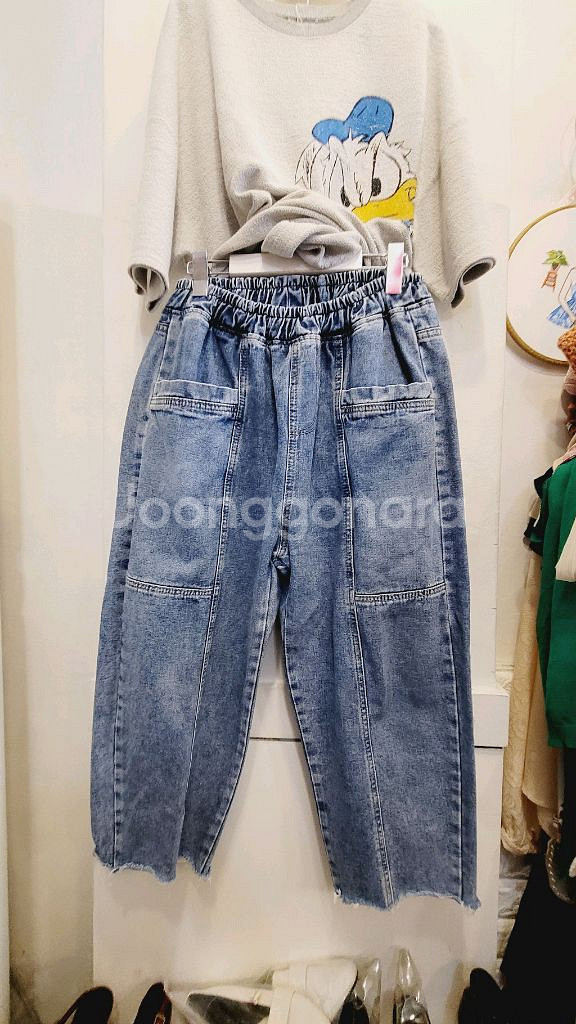 빈티지 도널드 티 .수입 포켓 배기팬츠--8