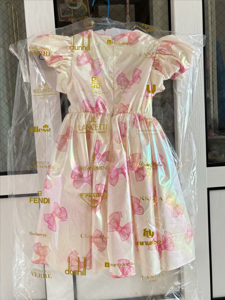 가격내림))키앙 리본 홀로그램 원피스 드레스M--1