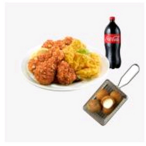 BHC 치킨 후라이드반/양념반+치즈볼+콜라1.25L