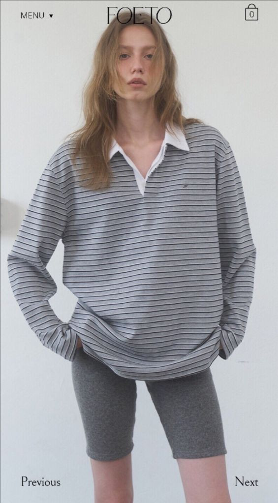 포에토 오버핏 럭비티 프리 (브라운) 이미지