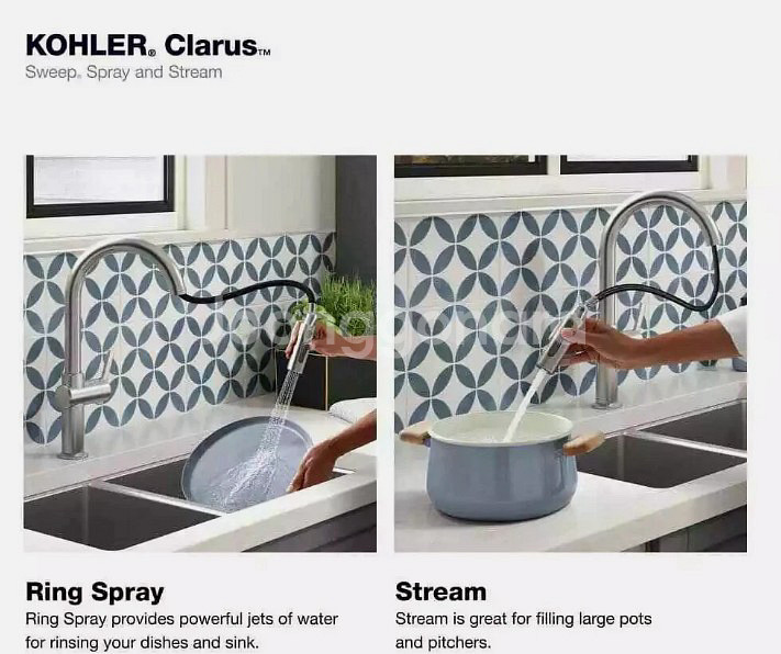 Kohler 콜러 Clarus 클라러스 터치리스주방수전--3