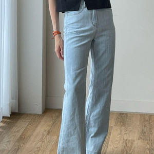 (S) 연청 와이드 아이스 진 데님 팬츠 청바지 한번