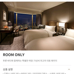 파라다이스호텔 숙박권2인(아이2명까지)