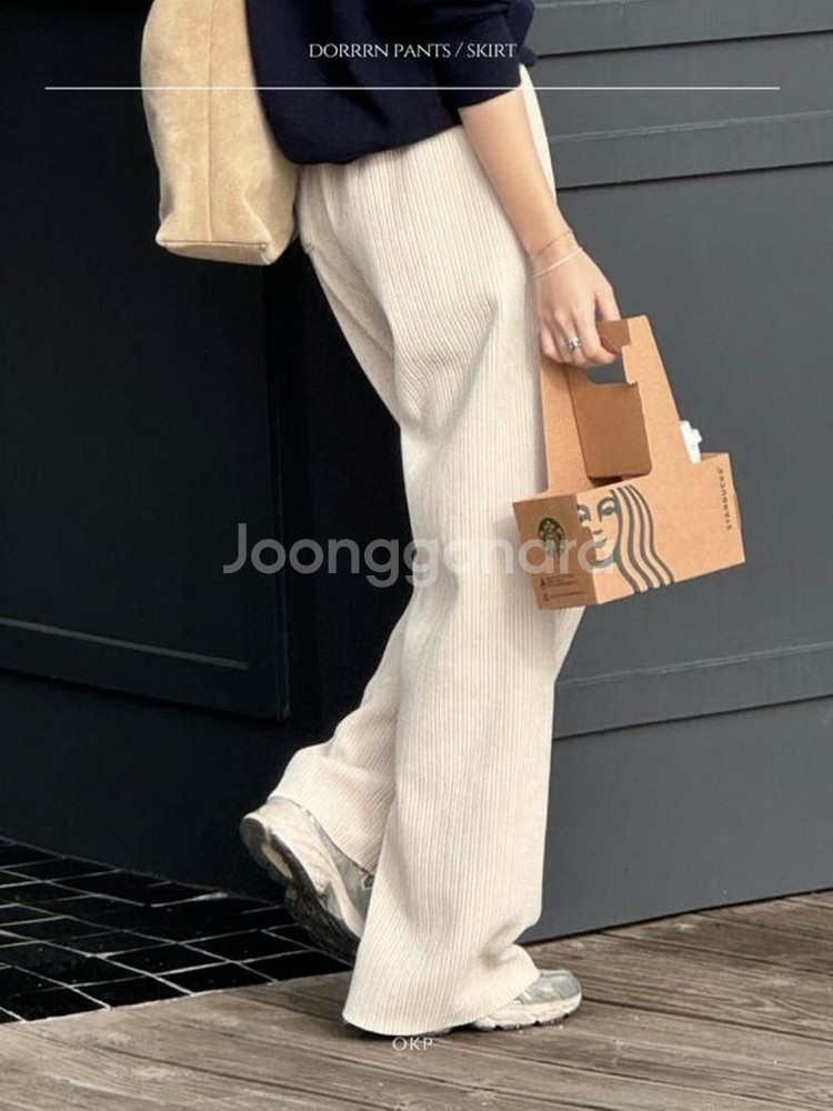 (F) 골덴 코듀로이 밴딩 팬츠 한번 착용--1