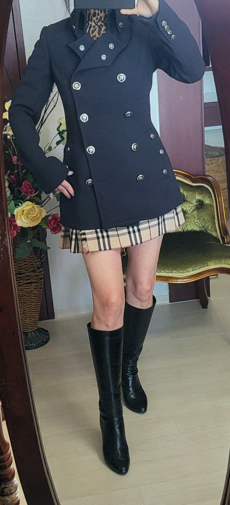 돌체앤가바나 호피 안감 네이비 쟈켓--1