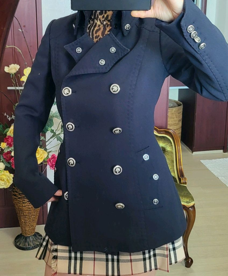 돌체앤가바나 호피 안감 네이비 쟈켓--2