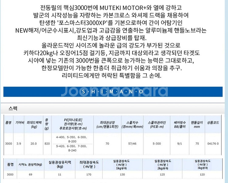 시마노 '한정품 19포스마스터 리미티드 3000 전동릴--8