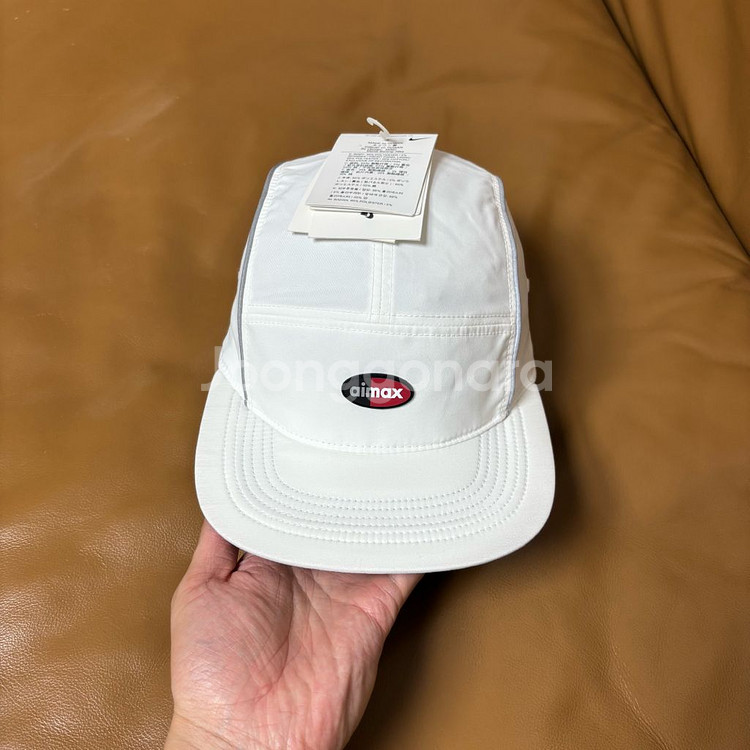 슈프림x나이키 에어맥스 화이트 캠프캡 모자 White--1
