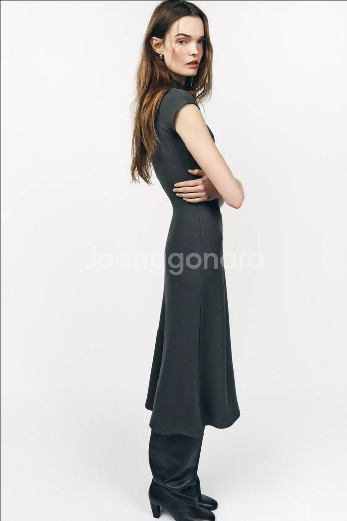 zara 자라 소프트 미디 원피스 새상품--3