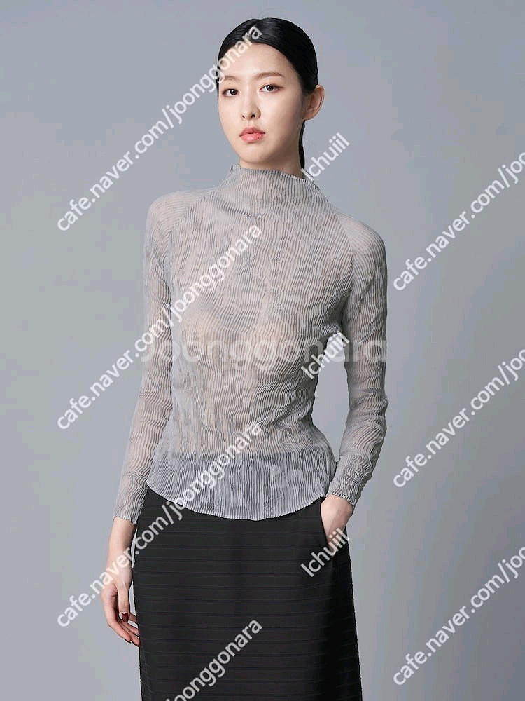 이세이미야케 쉬폰트위스트 긴팔탑--0