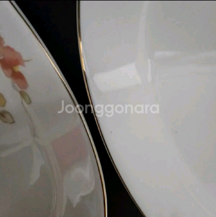 행남사 한련화 타원(오벌) 오목 접시 2장--1