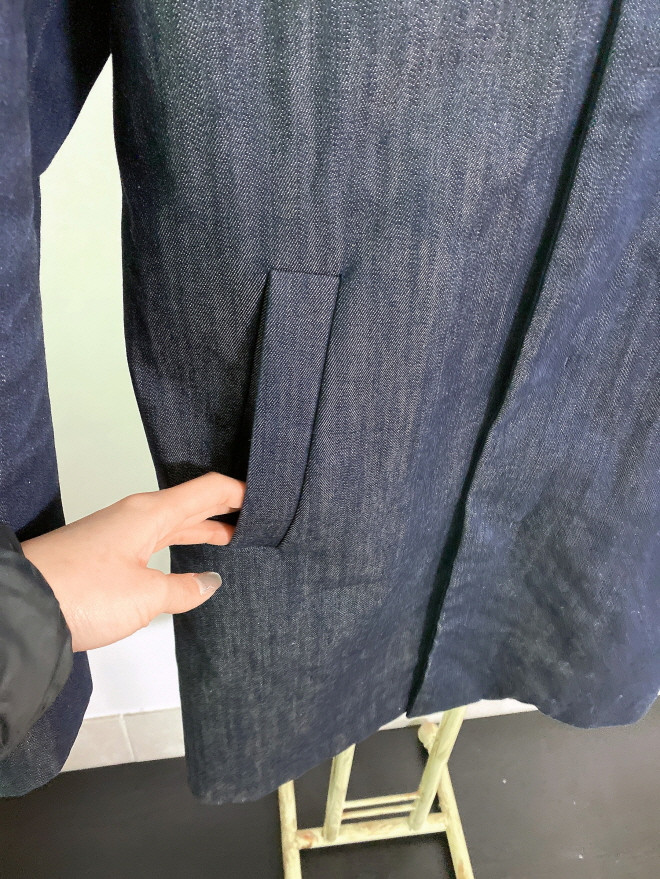 (정품)시스템옴므데님느낌모던카라하프자켓(남성용95) 이미지