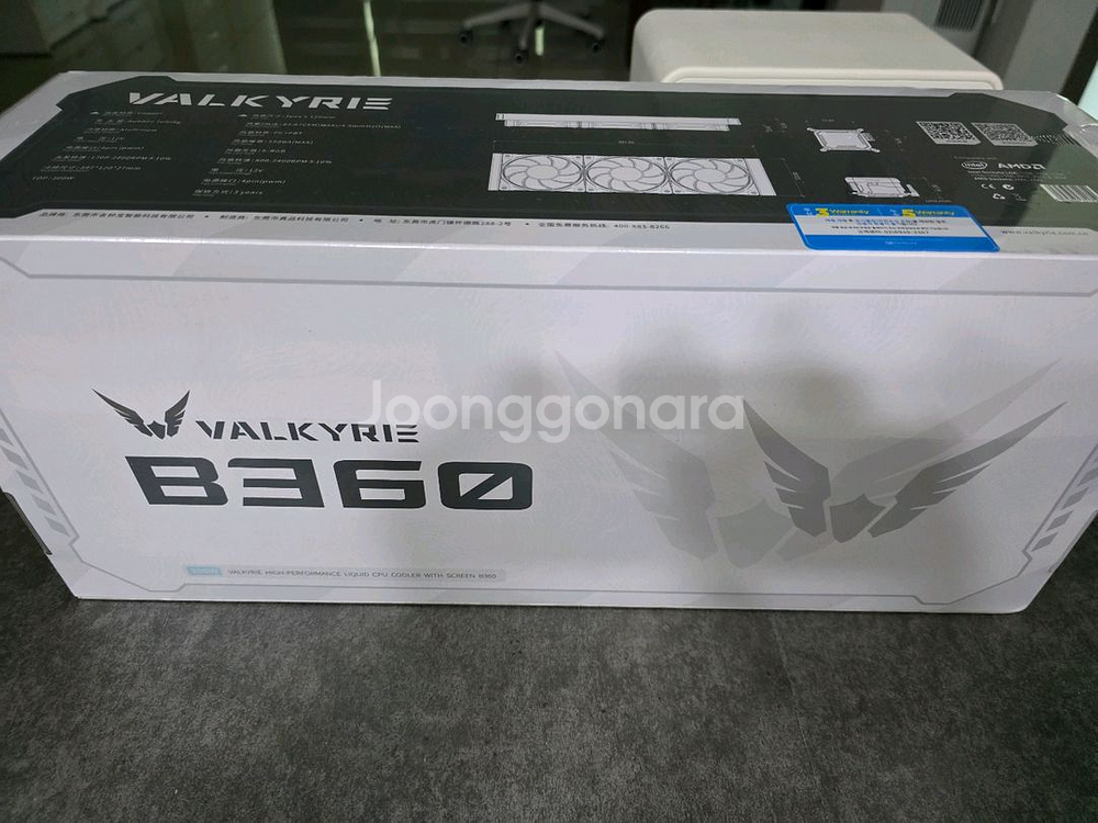 발키리 B360 LCD ARGB 화이트 수랭쿨러 새제품--0