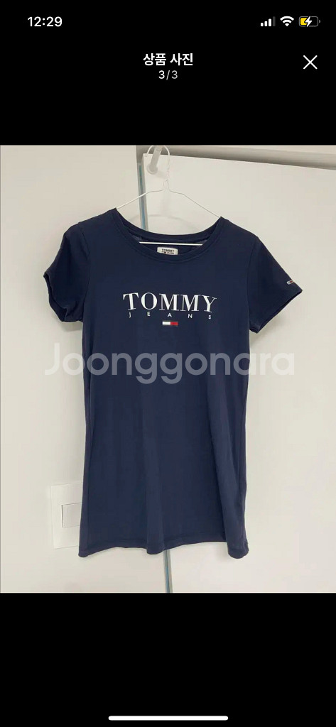 타미힐피거 슬림핏 로고 티셔츠 M--2