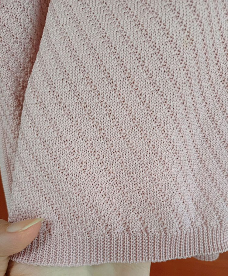 핑크색 여성반팔니트--1