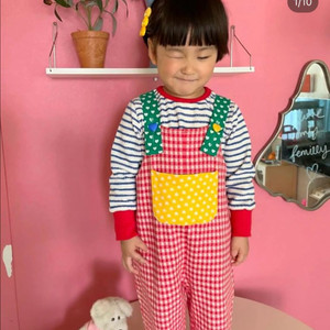 채니블라썸 멜빵바지