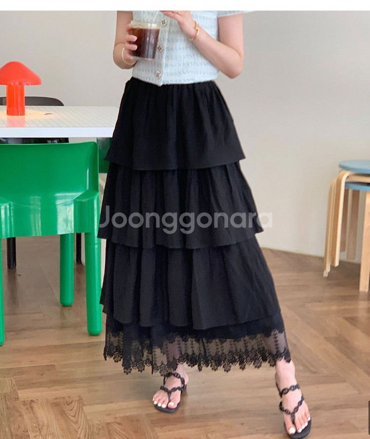 바이씨니 아이브스커트 블랙 키작녀 택포--0