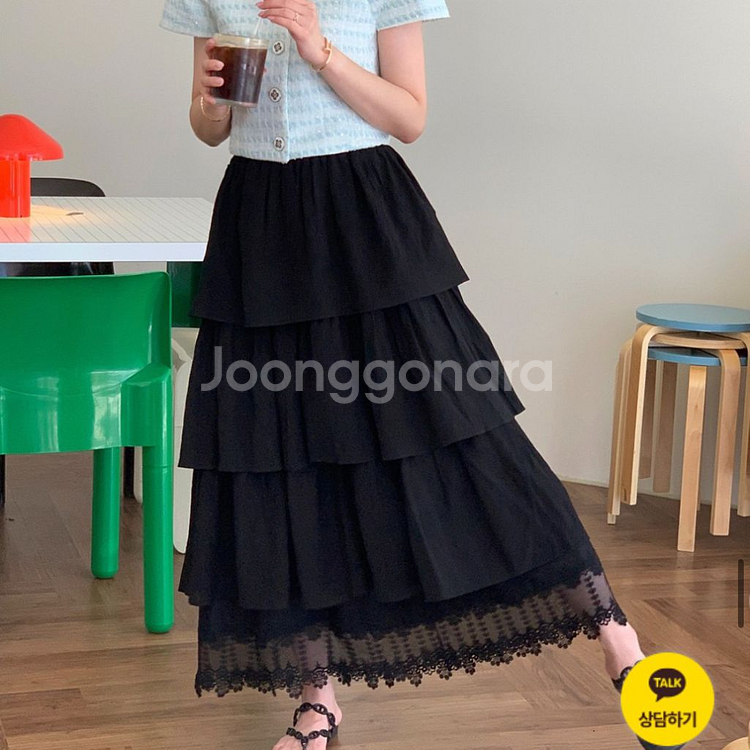 바이씨니 아이브스커트 블랙 키작녀 택포--1