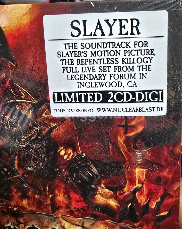 헤비메탈 밴드 슬레이어 공연라이브 CD 한정--2