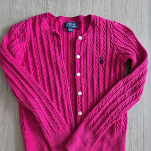 폴로키즈 핑크 가디건 S7
